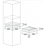 Fulgor FCLWD 150 BK 15cm 抽屜式保溫抽屜